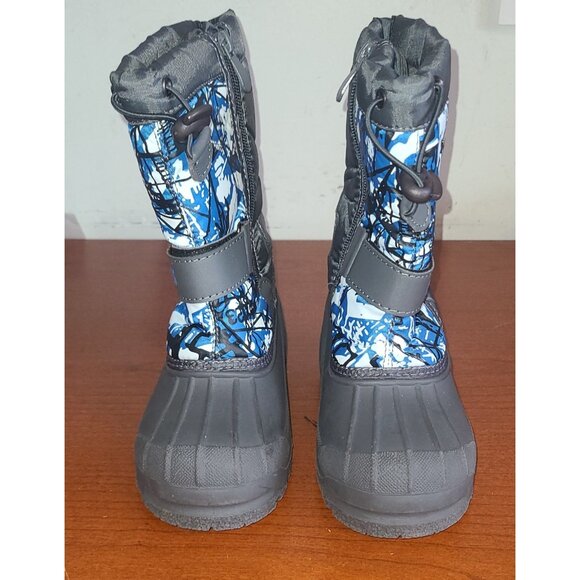 Kids Snow Boots Sz.12 Kamik Dream Pairs Snowcoast Navy Zip, Drawstring - Picture 5 of 9